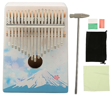 generic Kalimba 17 Schlüssel Stahlstangen Alliierte Buchstaben in Relief Noten Relief Von Stresspiano mit Daumen mit Justierhammer für Anfänger Kinder