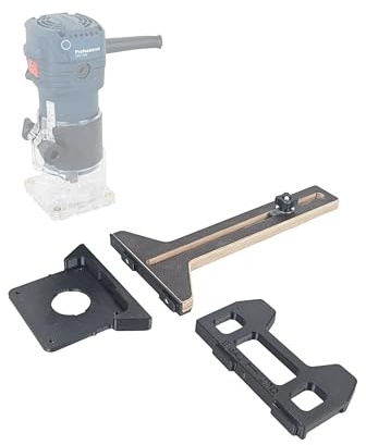Fräszirkel für Kantenfräse – Kreisfräser/Kreisschneider – Adapter Führungsschiene kompatibel mit Bosch GKF 550 | GLF 18V-8 | AdvancedTrimRouter 18V-8 – einstellbarer Radius für präzise Rundschnitte