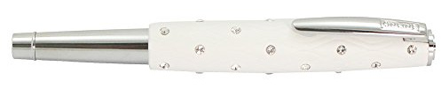 ONLINE Füllhallter Crystal Inspirations Wave Line mit Swarovski Elements, Iridium-Feder M (mittel), Standardpatronen, weiß, in Geschenkverpackung