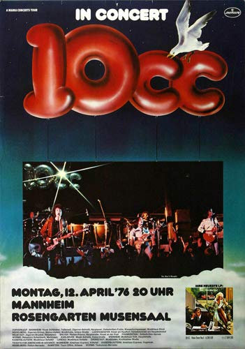 10 cc - How Dare You, Mannheim 1976 » Konzertplakat/Premium Poster | Live Konzert Veranstaltung | DIN A1 «