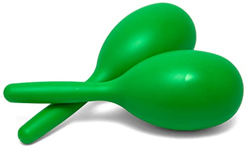 Tiger Full Size Plastic Maracas - Green Pair