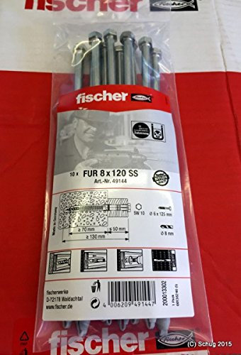 Fischer Univ.rahmendübel FUR 8X120 SS B Beutel (49144) Profisortiment- Inhalt: 1 Stück