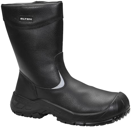 ELTEN Sicherheitsschuhe Will S3 CI, Damen und Herren, Leder, Stahlkappe, robust 41, Schwarz