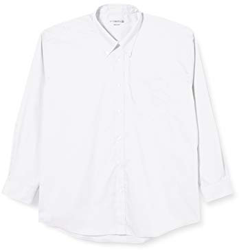 Kustom Kit Oxford Shirt - Mens Long Sleeve, Button Down Collar, White, 21inch