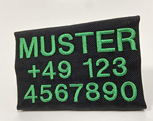 Wuffwelt Namensschild Telefonschild abnehmbar passend für anny-x Geschirr