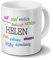 printplanet Tasse mit Namen Helen - Positive Eigenschaften von Helen - Namenstasse, Kaffeebecher, Mug, Becher, Kaffeetasse - Farbe Weiß