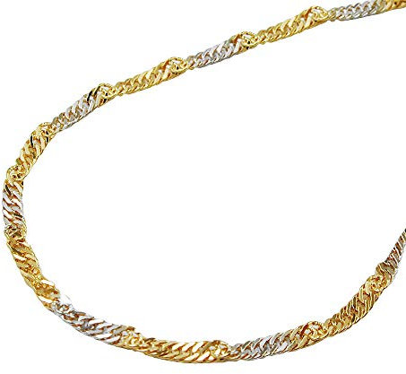 Kette 1,8mm Singapur bicolor 9Kt GOLD 50cm