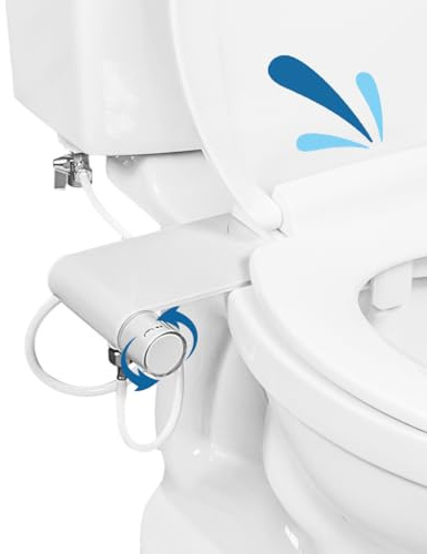 geniebidet – Selbst Reinigung Dual Düsen – Ultra Dünn Stil – nicht elektrisch WC-Befestigung – keine Verkabelung erforderlich ermöglicht Einfache 15–30 Minute Installation oder weniger.