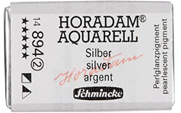 Schmincke – HORADAM® AQUARELL - feinste Künstler-Aquarellfarben, 894 Silber, 14 894 043, 1/1 Näpfchen