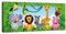 wandmotiv24 Leinwandbild Panorama Nr. 404 AnimalGroup 100x40cm, Keilrahmenbild, Bild auf Leinwand, Urwald Tiere Kinder