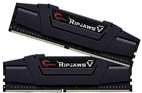 G.SKILL F4-3200C14D-16GVK Memory D4 3200 16GB C14 RipV K2 2X 8GB, 1,35V, RipjawsV schwarz, Black