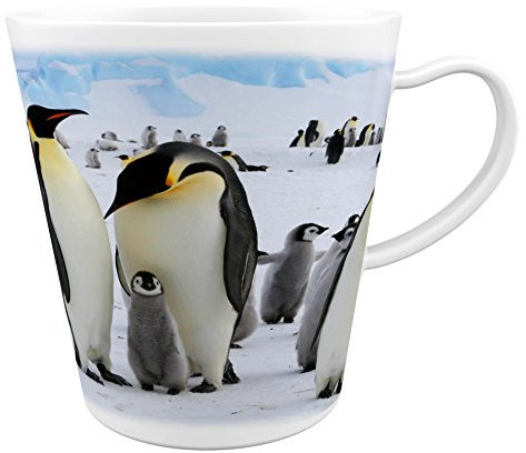 Merchandise for Fans Pinguin/Pinguine in freier Wildbahn |Latte Macchiato Becher Kaffeebecher mit Fotodruck |001