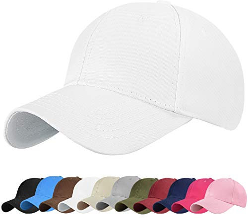 UMIPUBO Baseball Cap Outdoor 6 Panel Unisex Basecap Klassisch Sport Mütze Lässig Baseballkappe (weiß)