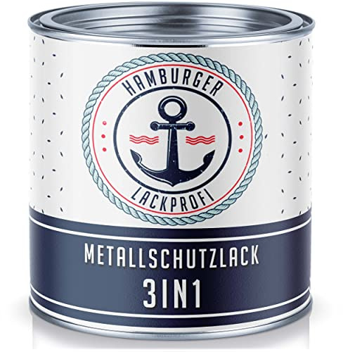 Metallschutzlack 3in1 SEIDENMATT Signalviolett RAL 4008 Lila Metallschutzfarbe 3-in-1 Grundierung, Rostschutz und Deckanstrich in Einem Metalllack Metallfarbe // Hamburger Lack-Profi (1 L)