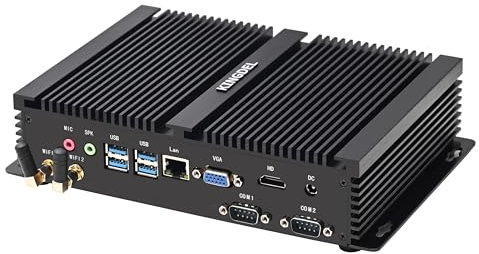 KINGDEL Mini PC i7 8.TH generación CPU CPU 32GB RAM 512GB SSD 4xUSB 3.0 HD Puerto VGA 2xCOM RS232 WiFi Caja Metálica