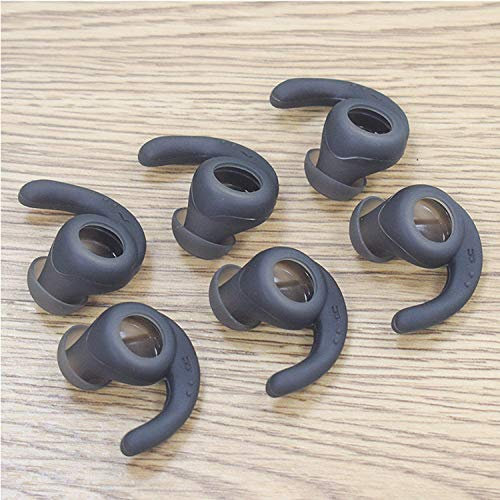 3 Pairs (S M L) Silicone Eargel Replacement Earbuds Eartips Compatible for JBL Synchros Reflect BT Sports Wireless in-Ear Earphones (Dark-Grey)