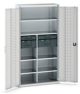 cubio Koffer-Flügeltürenschrank bestückt, mit 2x Systainer3 / 2x Organizer