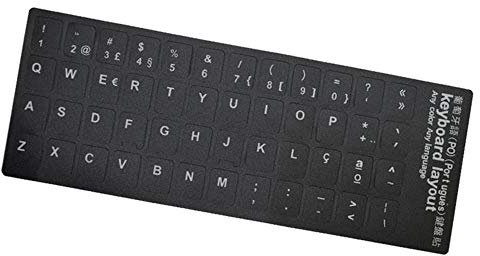 Aufkleber für portugiesische Tastatur, Buchstaben, Alphabet, Schreibtisch, schönes Verwendungs-Set