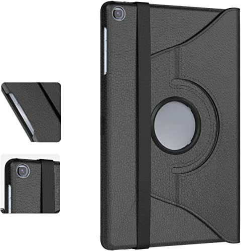 For Tab A 10.1 (2019) T510, T515 - Leather Rotate Case for Samsung Galaxy Tab A 10.1 (2019) - SM-T510, SM-T515-360° Rotating Stand Cover T515-Rotate (Black)