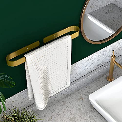 Homease Bad Handtuchhalter, Ohne Bohren Handtuchregel, Selbstklebend Handtuchstange Aluminium Badetuchhalter Handtuchring gästehandtuchhalter für Küche, Badezimmer, Balkon, rostfrei 40 cm Golden