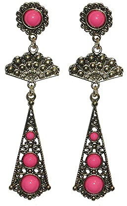 Desconocido PENDIENTE FLAMENCA (Fucsia)