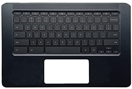 fqparts Replacement Laptop Upper Case Cover C Shell & Keyboard For HP Chromebook 14 G5 Black US English Layout Small Enter Key Layout TPN-Q204 L14354-001