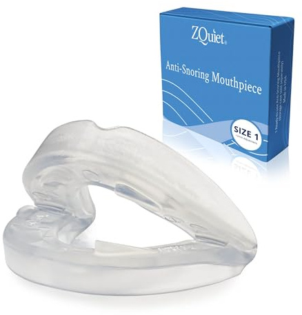 ZQuiet, Anti-Snoring Mouthpiece, Comfort Size #1, Single Refill, Clear, Made in USA, BPA-Free, Medical-Grade Material