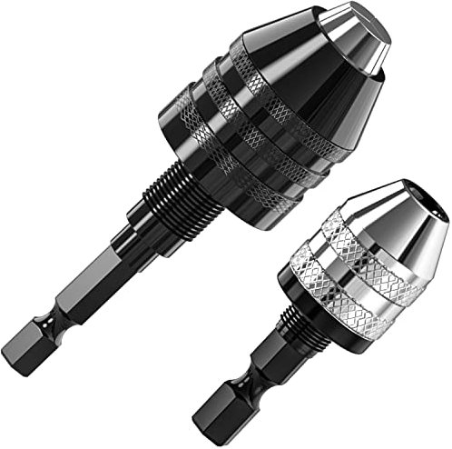 Mellbree Schnellspannbohrfutter, 0,3 - 6,5 mm, 0,3 - 3,6 mm, 2 Stück