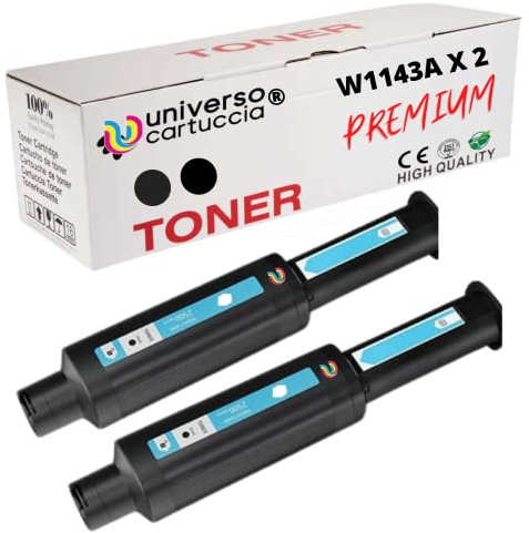 universo cartuccia W1143 KIT 2 TONER kompatibel mit HP Neverstop Laser MFP 1202w 1202nw 1201n 1001nw Drucker (TONER 2 PCS)