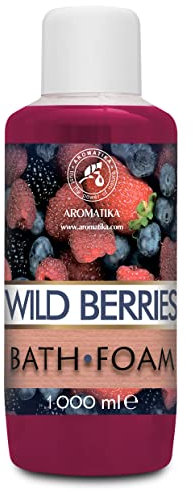 Badeschaum Wildbeeren 1000 ml - Guter Schlaf - Schönheit - Baden - Körperpflege - Wellness - Entspannung - Aromatherapie - SPA - Wildbeeren Aroma - Schaumbäder