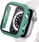 SOLOLUP Cover Compatibile per Apple Watch Series 9/Series 8/Series 7 con Vetro Temperato Pellicola Protettiva，PC Rigido Caso Antiurto Protezione Completa per iwatch 41mm Custodia,Verde Scuro