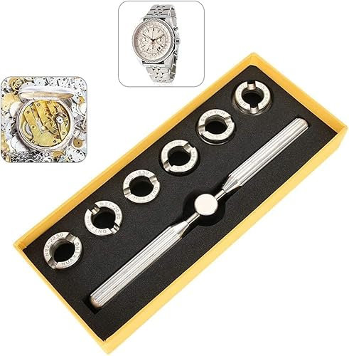 Uhrengehäuseöffner,7-teilig Uhrenrückseiten-Gehäuseöffner,Präzisions-Handuhrmacher-Schrauben-Set,Reparaturwerkzeug-Set für Rolex Oyster,Matrizen Reparaturwerkzeug-Set
