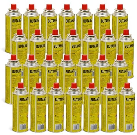 Starlet24 28x MSF-1a Butan Gas-Kartusche 227g für Gaskocher, Campingkocher, Heizung, Unkrautbrenner, Bunsenbrenner – geeignet für tragbare Gasgeräte, Lange Betriebsdauer, Sicherheitsventil