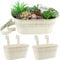 BOFUNX 2pcs Hängetöpfe Set Vintage Pflanztopf Blumentopf Übertopf mit Haken Balkon Blumentopf Hängend für Dekotation Balkon Draussen Innenwand Garten Wand (Beige 27.5×14×22cm)