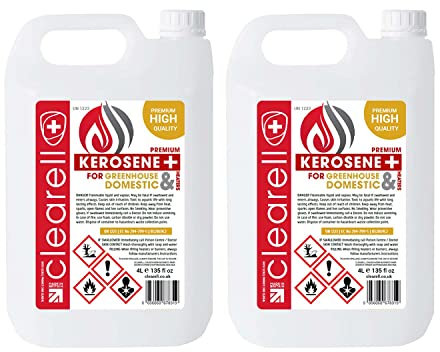 Clearell 8L | Pack of 2 | 8 Litres Premium Quality Kerosene Paraffin Heater Heating Oil Fuel | Compliant to BS2869C2
