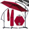 Kingsleeve® Parasol déporté inclinable rouge Ø 300cm Pare-soleil en aluminium avec manivelle housse Protection UV50+ jardin