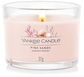 YANKEE CANDLE CANDELA PROFUMATA VOTIVE IN VETRO PINK SANDS PROFUMO CASA INTERNI