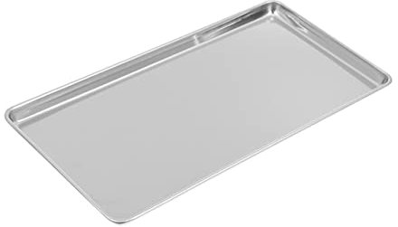 Abaodam Dessertteller Reisnudelgericht Edelstahl Hähnchenkeks Nussschalen Truthahnkocher Metallkeksbleche Campingplatte Brutzelnde Platte Restaurantplatte Party-Essenstablett