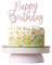 VICDUEKG Handmade Glitter Happy Birthday Tortendeko, Kuchen Deko Cake Topper Happy Birthday, Geburtstag Party Dekoration Zubehör (Rose Gold)
