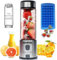 mini blender smoothie portable action petit meilleur verre en melangeur avec bol sans fil pour smoothies batterie rechargeable USB (Violet)