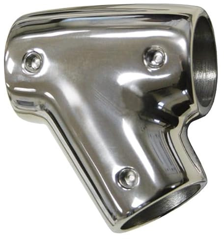 Relingfitting T-Stück 60° Winkel für Rundrohr Ø 22 mm Edelstahl V4A 1 Stück A4 AISI 316 Boot Reling AISI316 Bimini