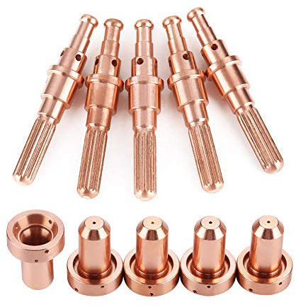 DEWIN Plasmaschneider-Zubehör Düsen, 5-Teiliges Plasma Düsen Verbrauchsmaterialien, Plasmaschneiden-Set Ersatzteile für 9-8210,9-8210 Schneidbrenner