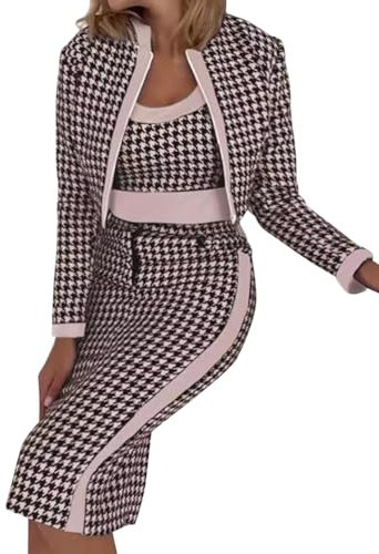 shownicer Damen 2-Teiliger Rock und Top Sets Crop Camitop mit Schlitz Midirock Sommer Outfit Camisole Kombiset A Aprikose S