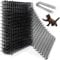 8 Piezas 39cm*29cm Pinchos Anti Gatos Alfombrilla de Gato con Pinchos Anti Gatos con 8 Grapas para Jardin, Alfombrilla Anti Gatos Evita Que Las Mascotas se Acerquen para Jardín Balcón
