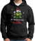 Grinch Pullover Hoodie - All I Want for Christmas is Ruhe! - Weihnachtspullover mit Spruch lustig - Geschenk Anti-Weihnachten (DE/NL/SE/PL, Alphanumerisch, L, Regular, Regular, Schwarz)