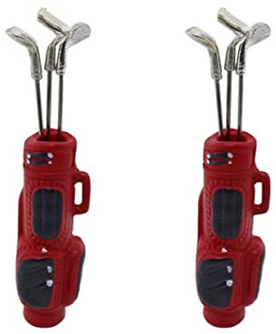 SAFIGLE 8 STK Sportzubehör Outdoor-Sachen Mini-Möbel Kidcraft-Spielset Puppenhaus-Miniatur- Spielzeuge Modelle Szene Modell Spielzeug Vereinsspielzeug Sportausrüstung Golfclubs rot