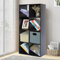 PACHIRA 8 Cube Wood Bookcase Dark Brown, 2 * 4 Stackable Cube Storage Unit Freestanding Bookshelf Storage Shelf For Books CDs Clothes Toys Storage Cube Unit For Living Room Bedroom Hallway Office