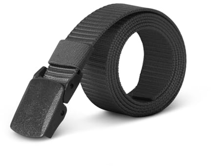 Bestlivings hemmy Canvas Unisex Stoffgürtel 130cm lang 3,8cm breit, Verstellbarer Arbeitsgürtel ohne Löcher - Kunststoffschnalle - Gürtel für Damen und Herren