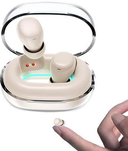 Invisible Mini Small Earbuds In Ear Headphones Wireless Bluetooth Invisible Earphones for Small Ears Sleep Ear Buds Kids Wireless Bluetooth Mini Earbuds Spy Earpiece for iPhone Android Work Driving