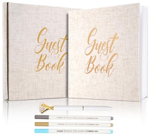 Tpudn Gästebuch Hochzeit mit Fragen zum Ausfüllen -112 Seiten Hochwertiges Hochzeitsgästebuch für unvergessliche Erinnerungen, gästebuch Geburtstag Kommt mit einem Signaturstift